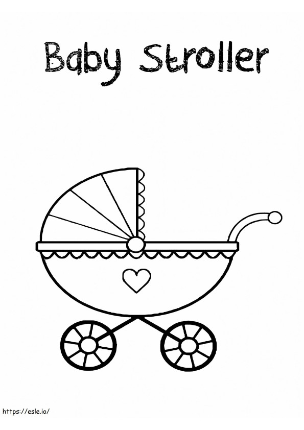 Coloriage Chariot bébé à imprimer dessin