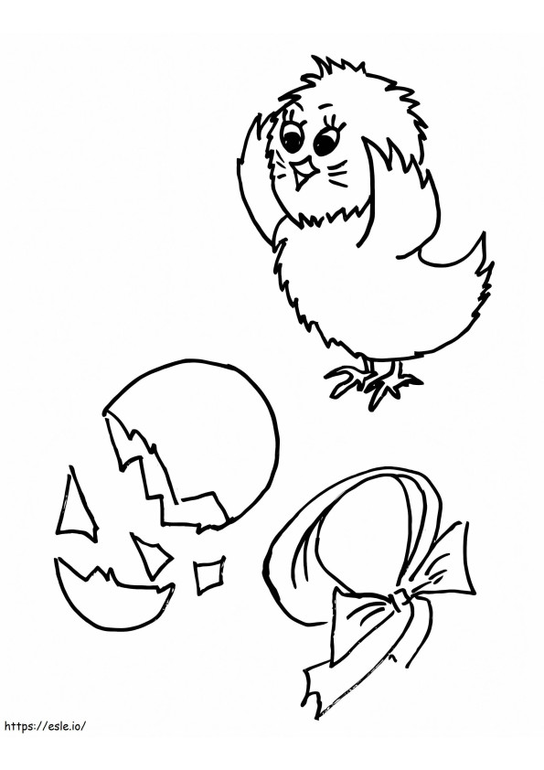 Easter Chick 2 coloring page