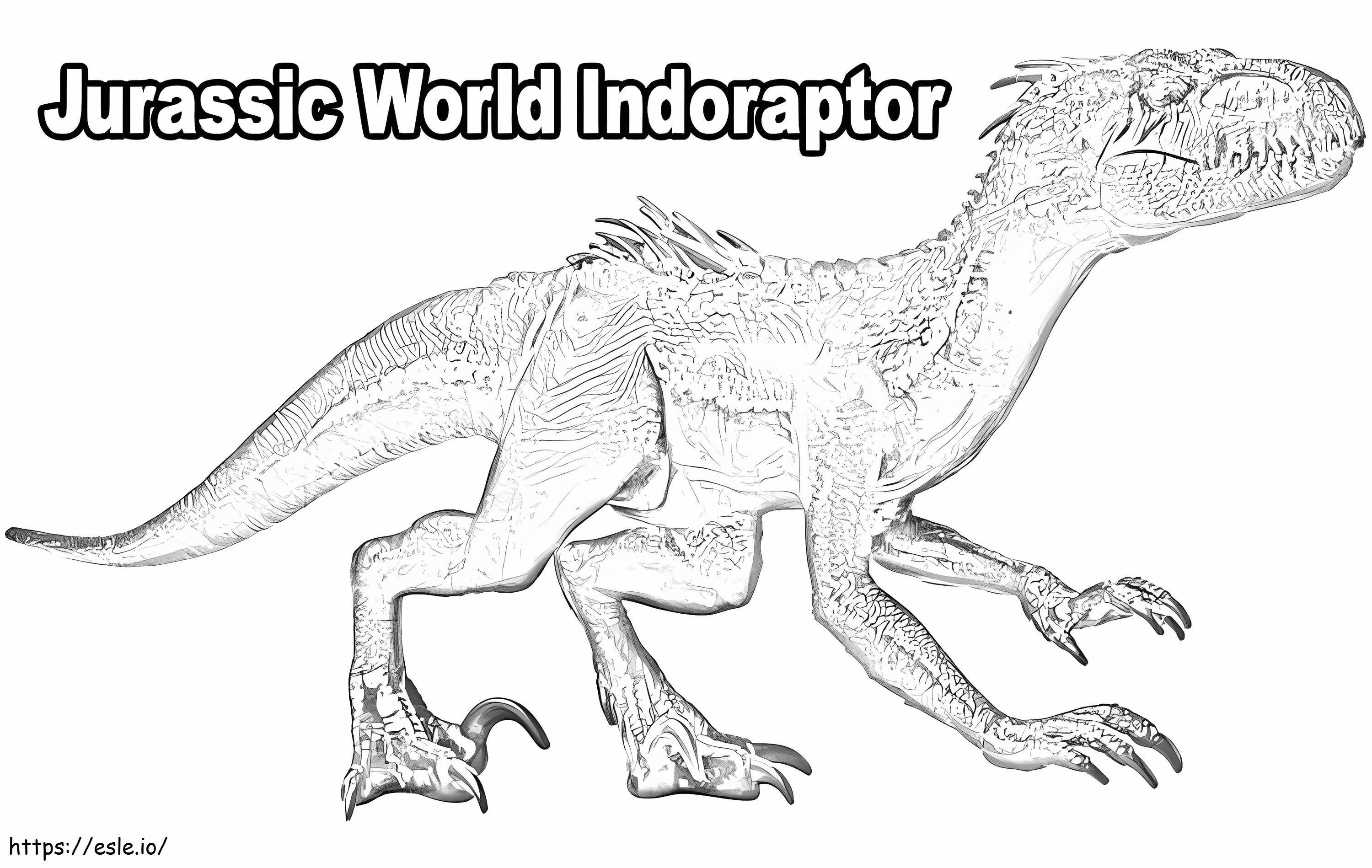 Indoraptor nel mondo giurassico da colorare
