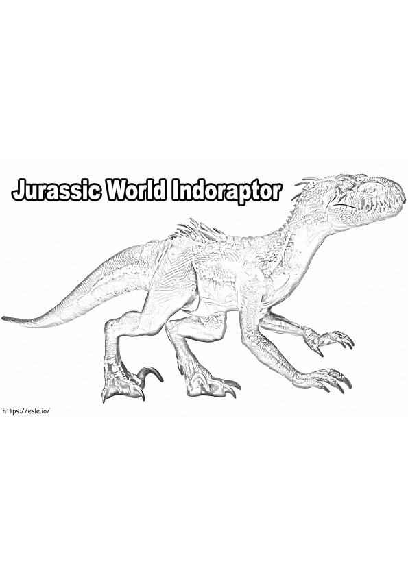 Indoraptor no mundo jurássico para colorir