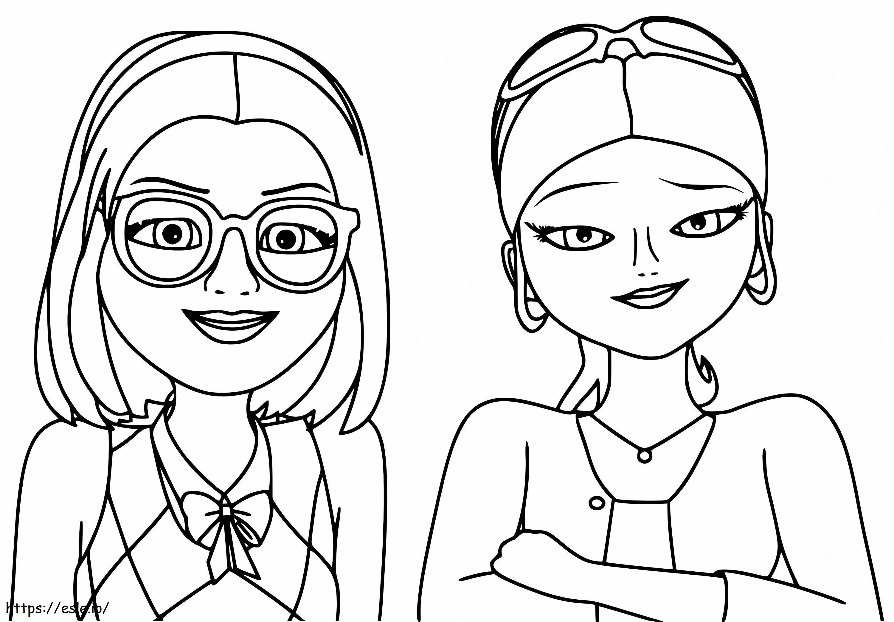 Chloe Bourgeois Et Marinette coloring page