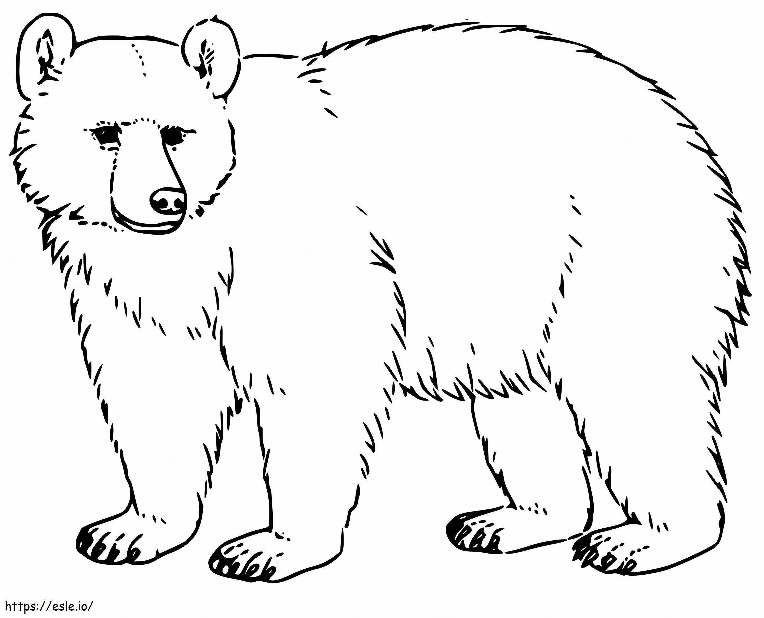 Free Black Bear coloring page