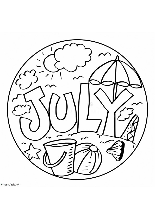 July 1 coloring page
