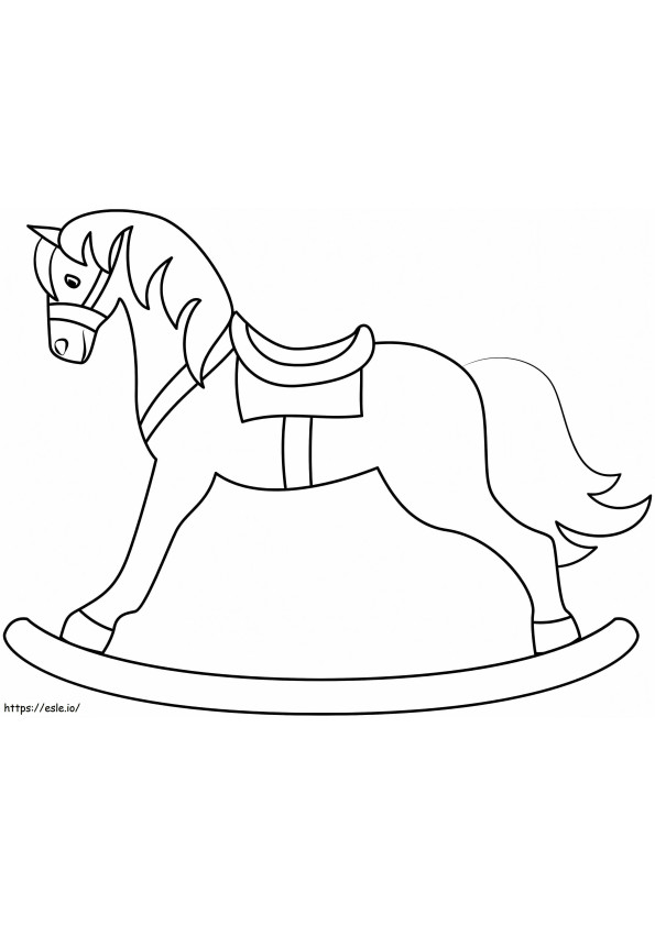 Cavalo de balanço grátis para colorir