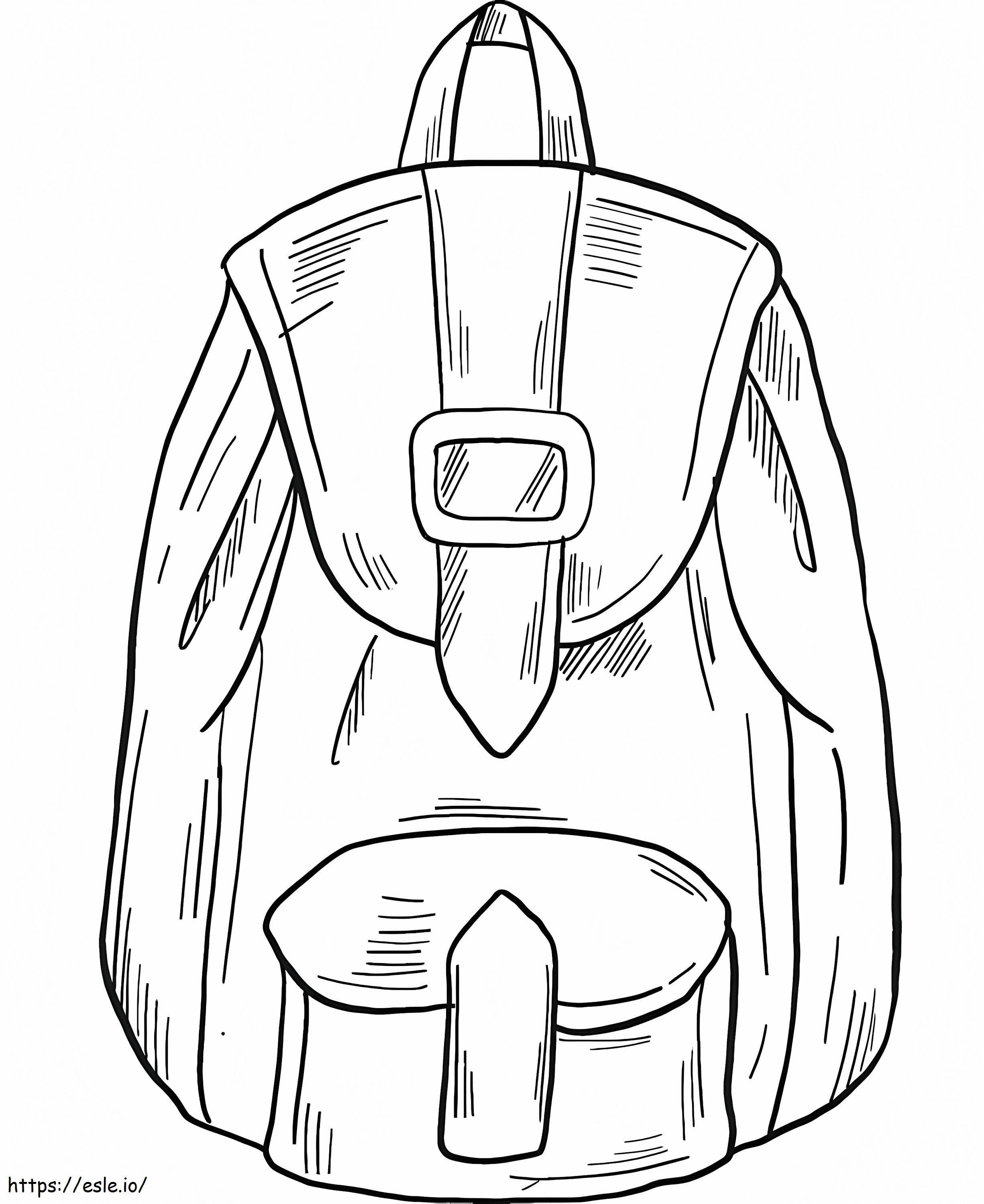 Print Backpack coloring page