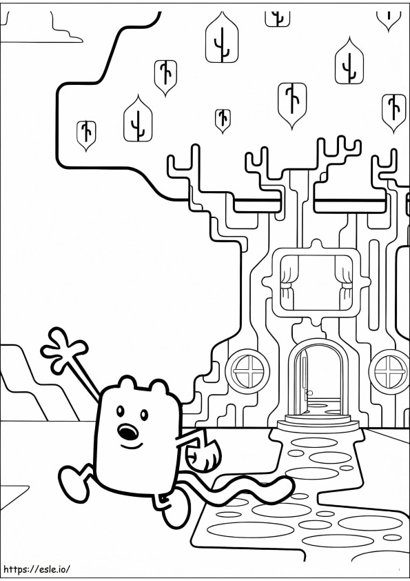 Wubbzy Running coloring page