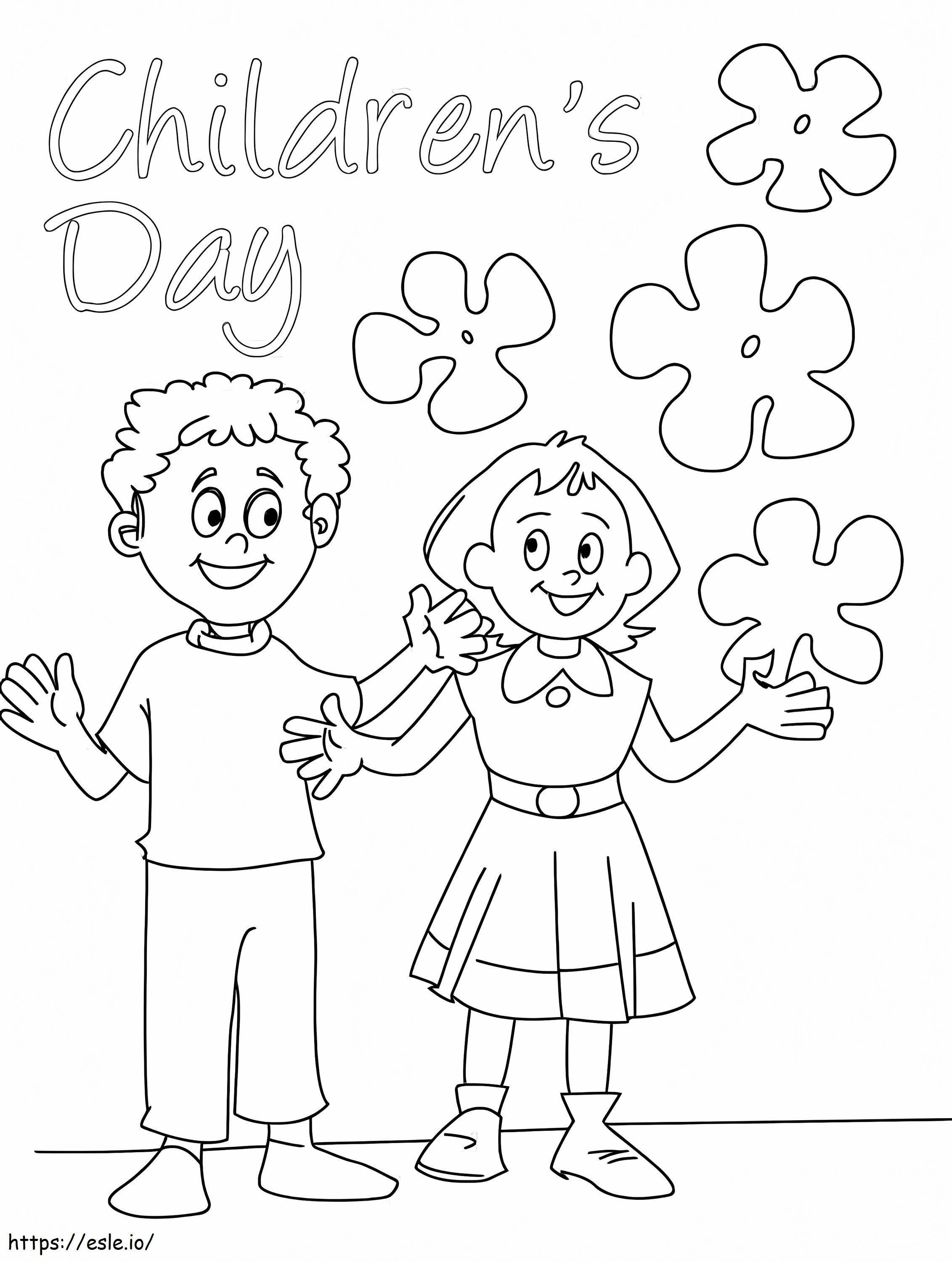 Coloriage Journée des enfants 5 à imprimer dessin