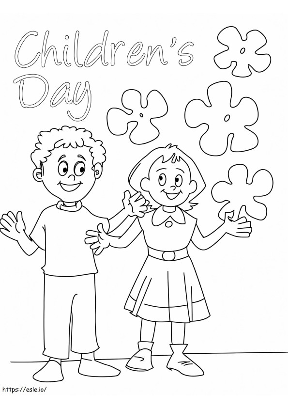 Coloriage Journée des enfants 5 à imprimer dessin