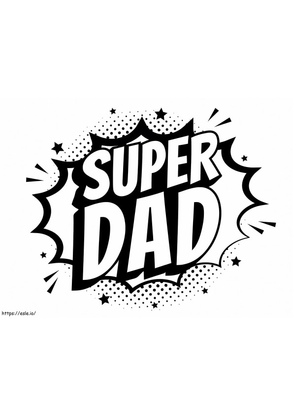 Super Dad nyomtatható kifestő