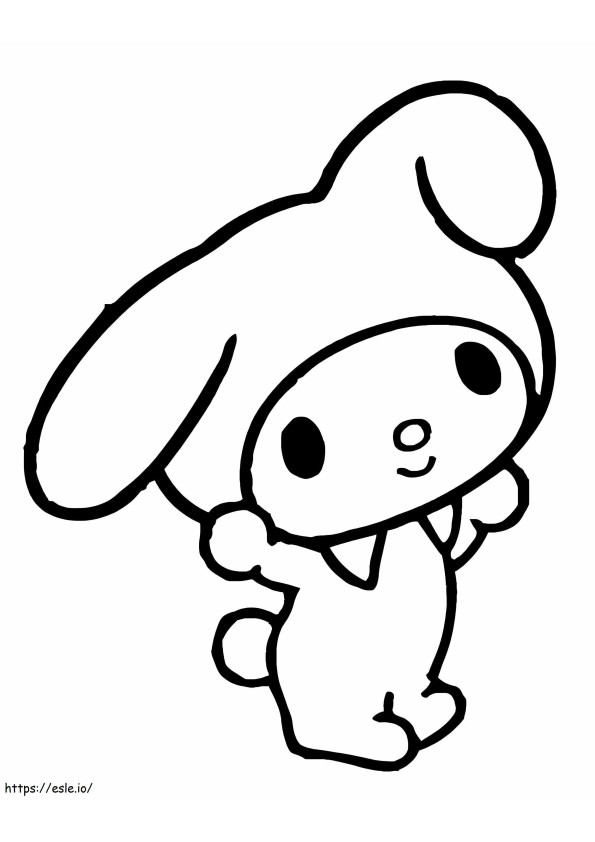 My Melody Is Happy coloring page