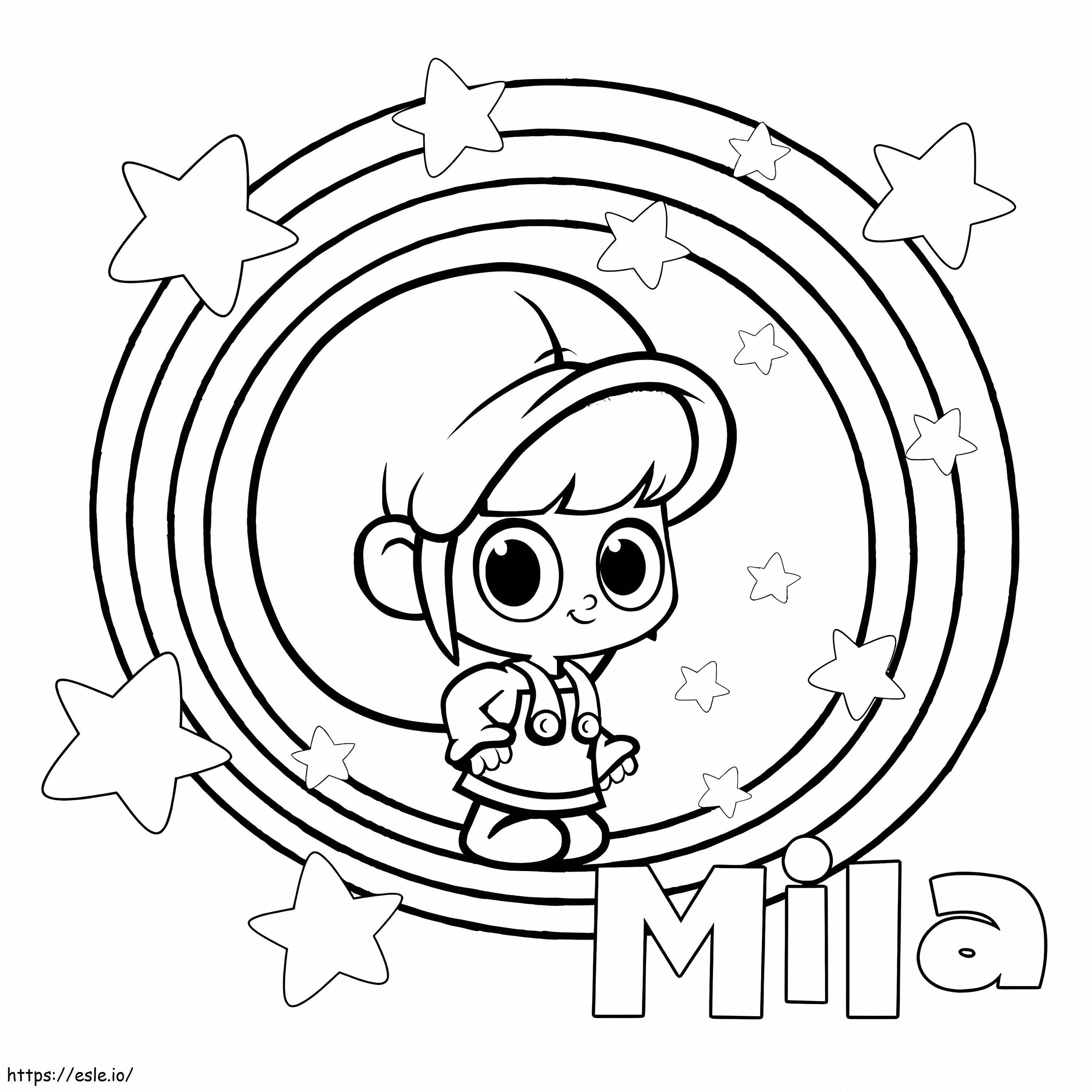 Cute Mila coloring page