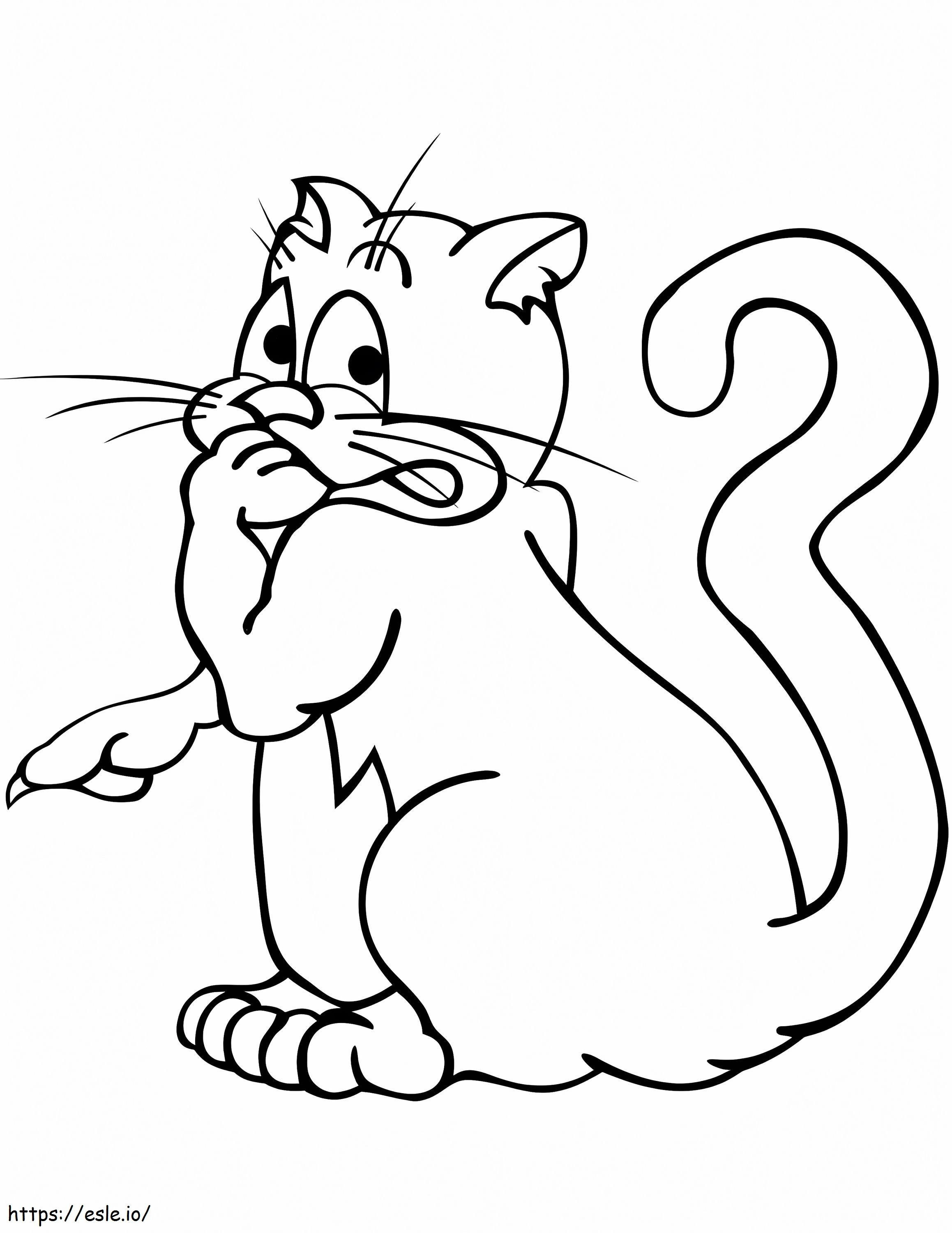 Guilty Cat coloring page