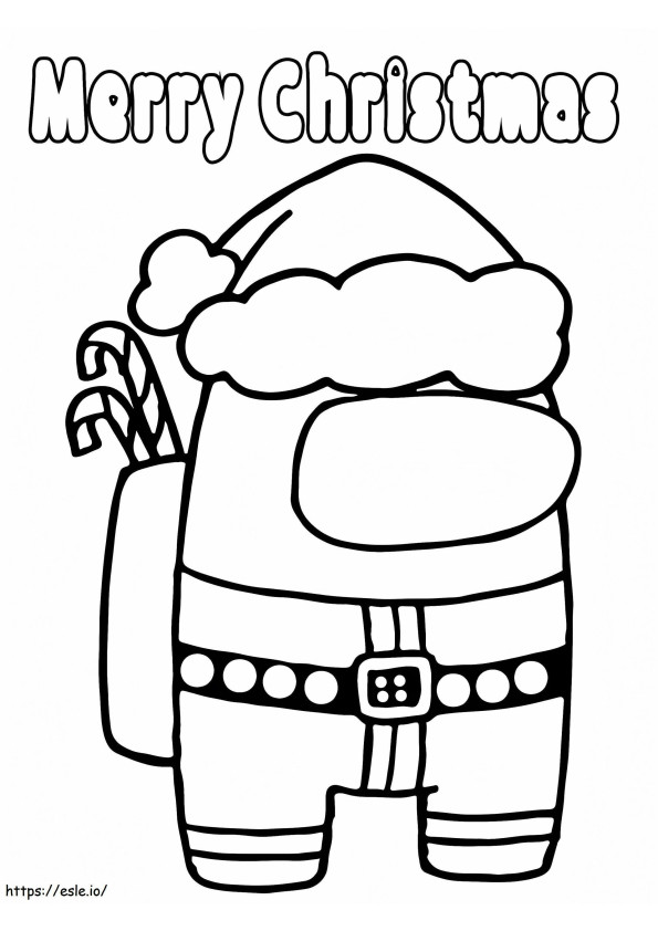 Among Us Merry Christmas Coloring 16