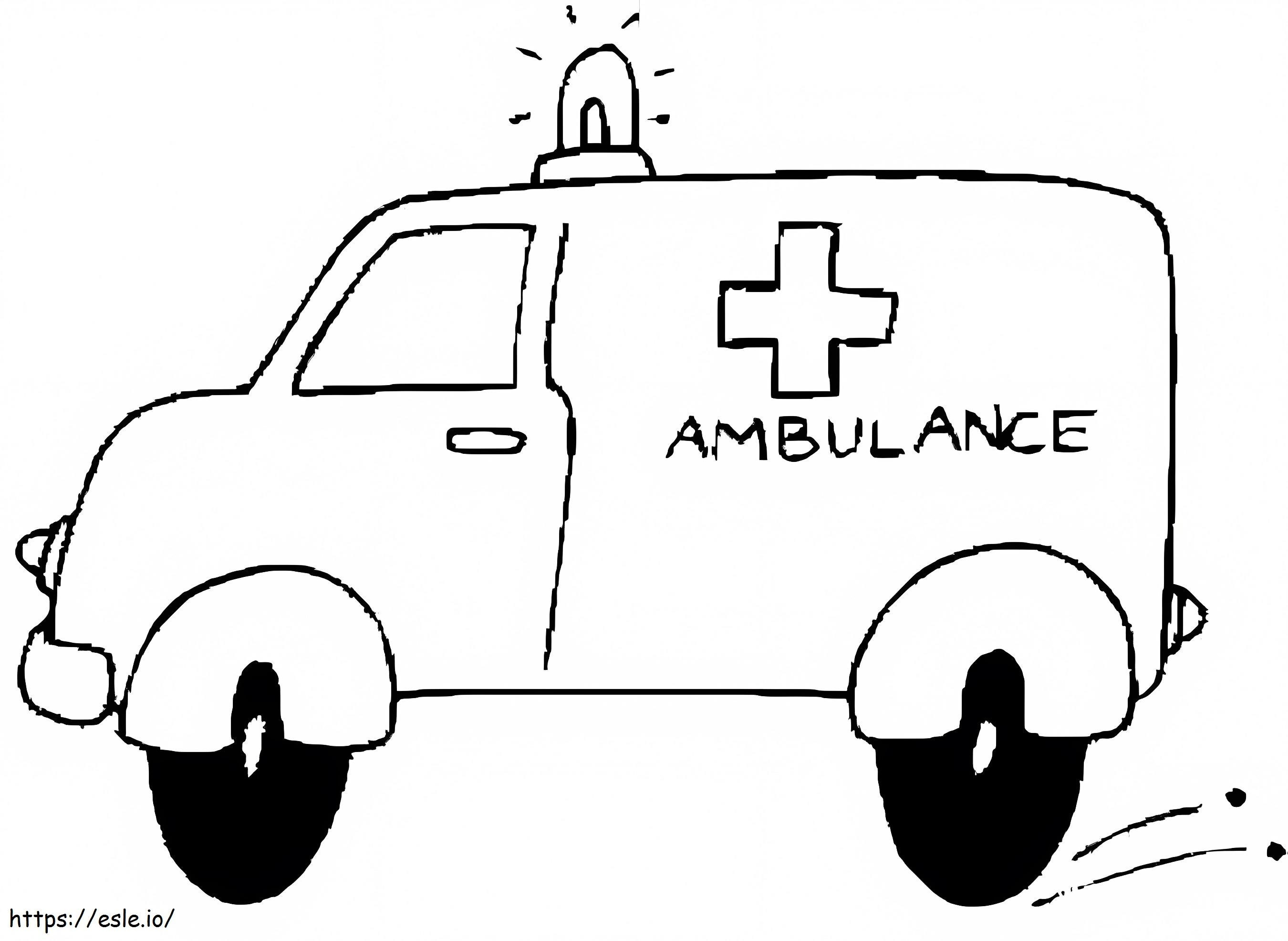 Ambulanța 3 de colorat