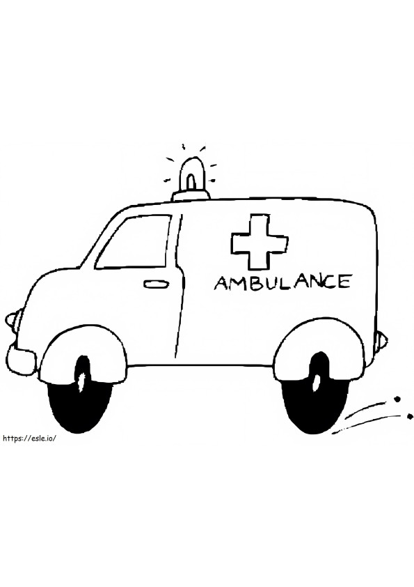 Ambulance 3 coloring page