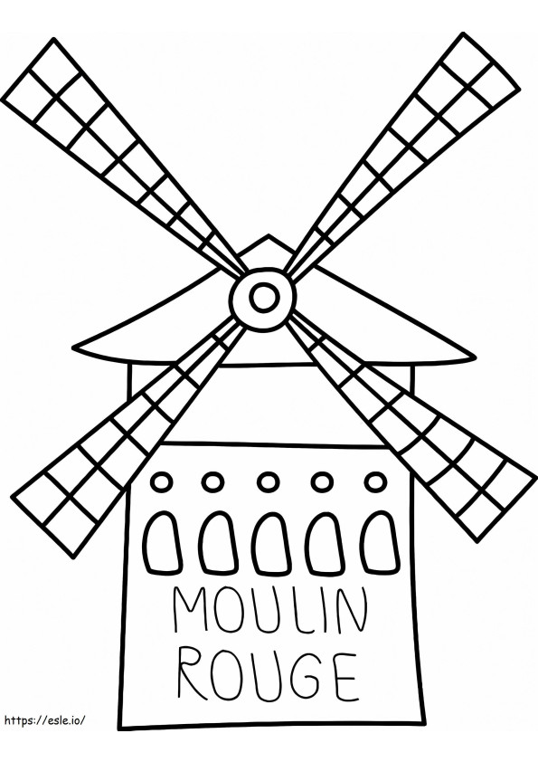 Coloriage Moulin Rouge à imprimer dessin