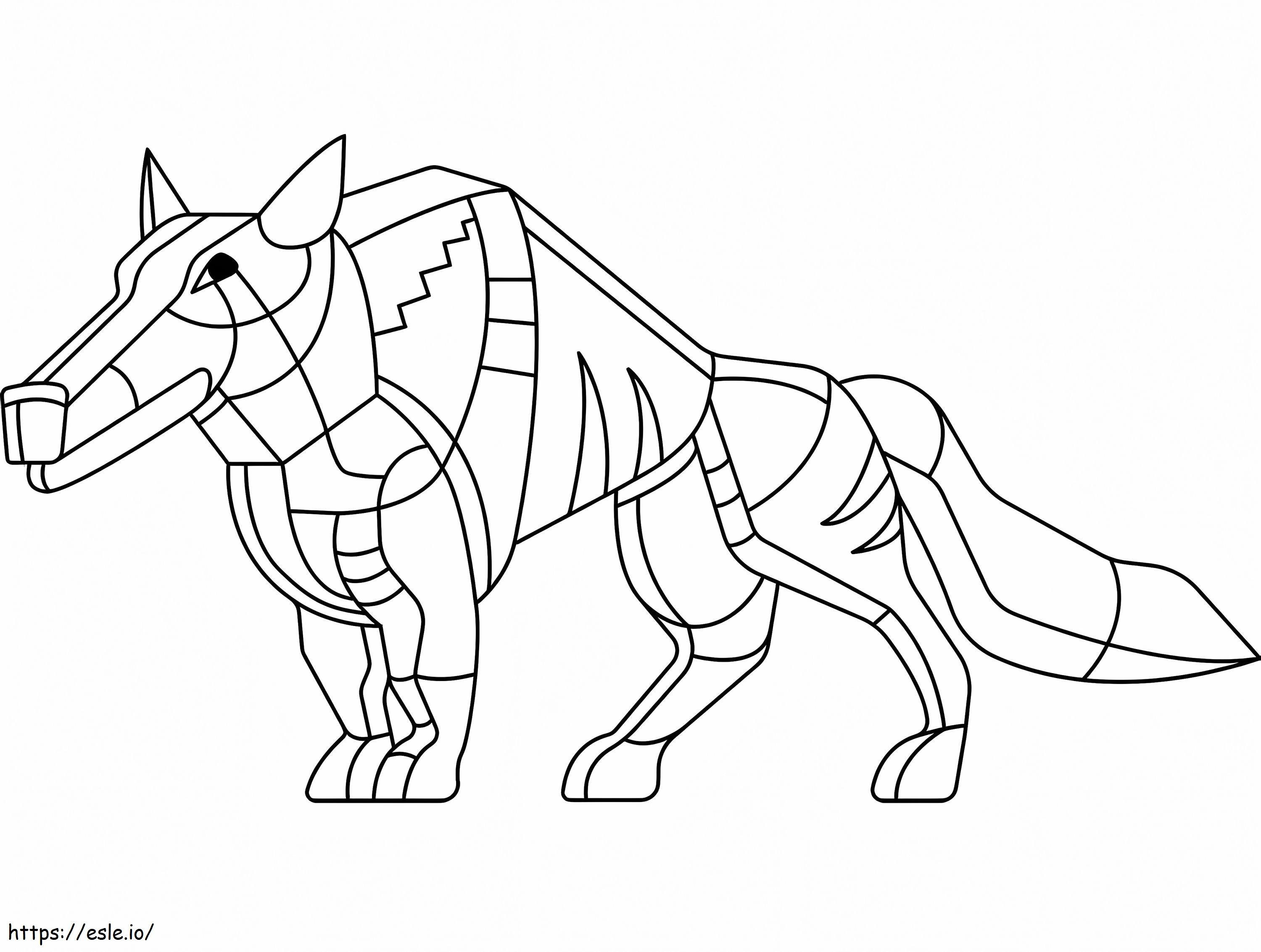 Abstract Wolf coloring page
