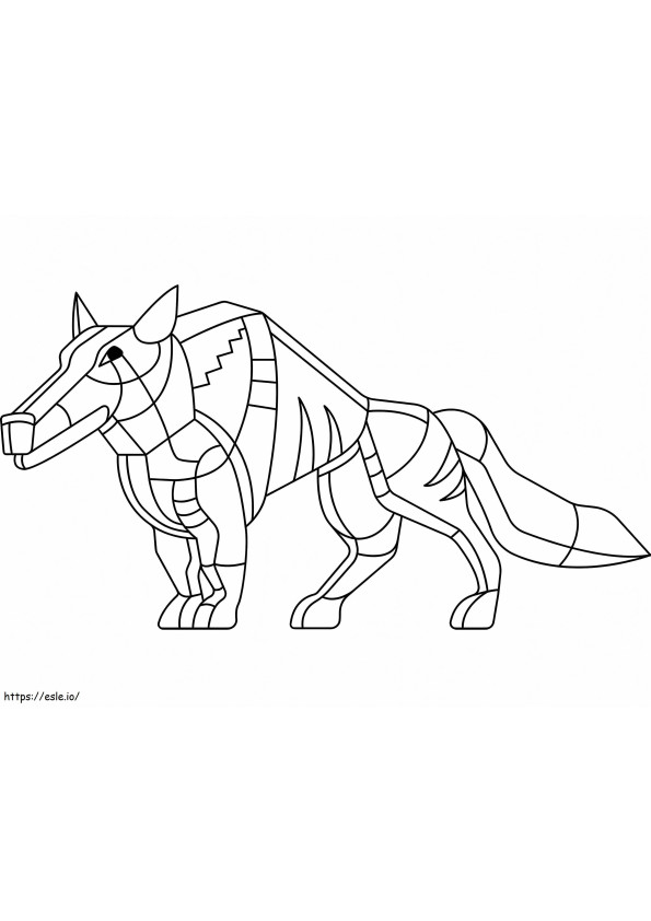 Abstract Wolf coloring page