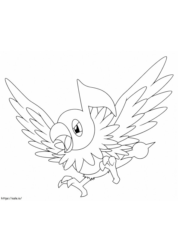Chatot Pokemon coloring page