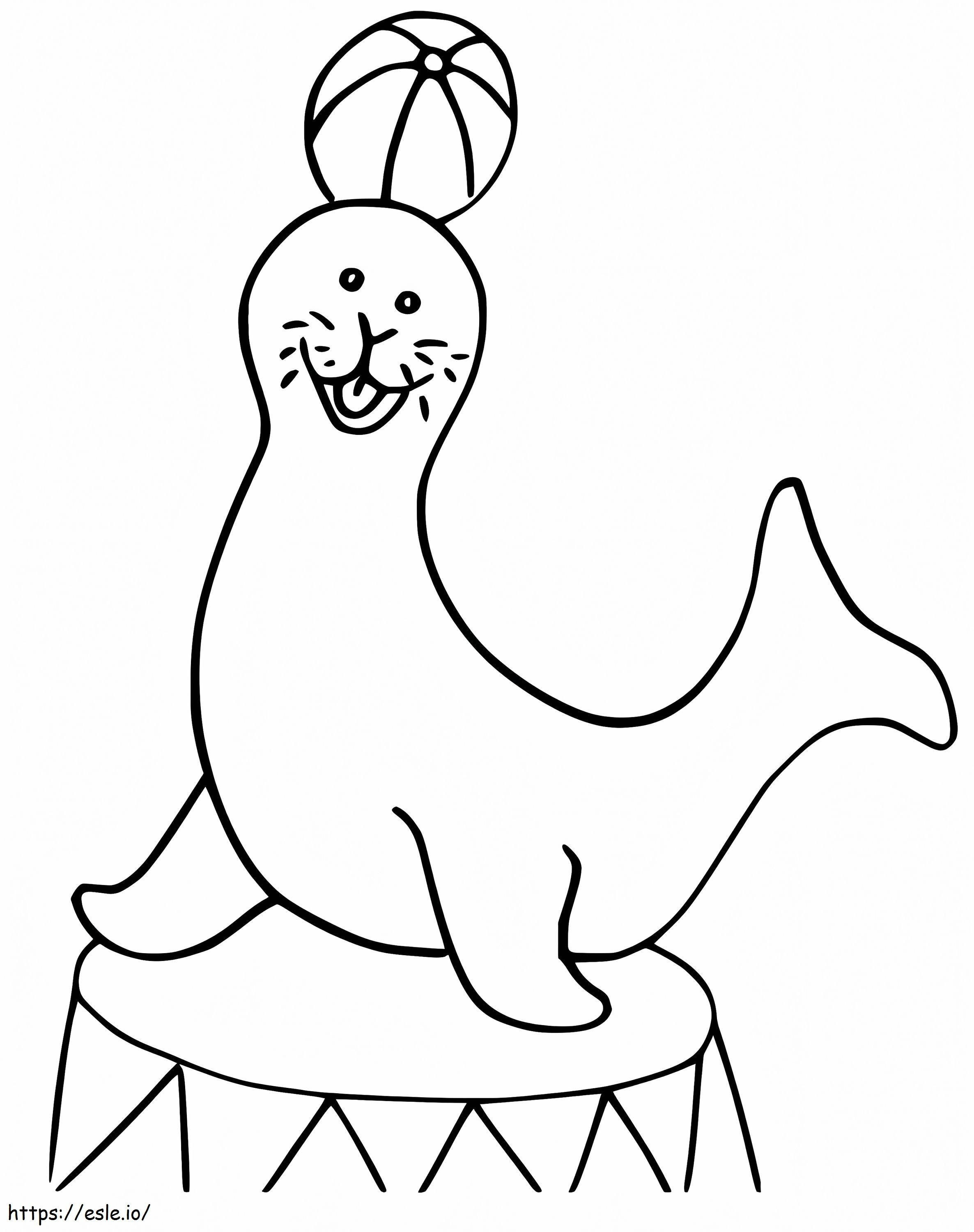 Funny Sea Lion coloring page