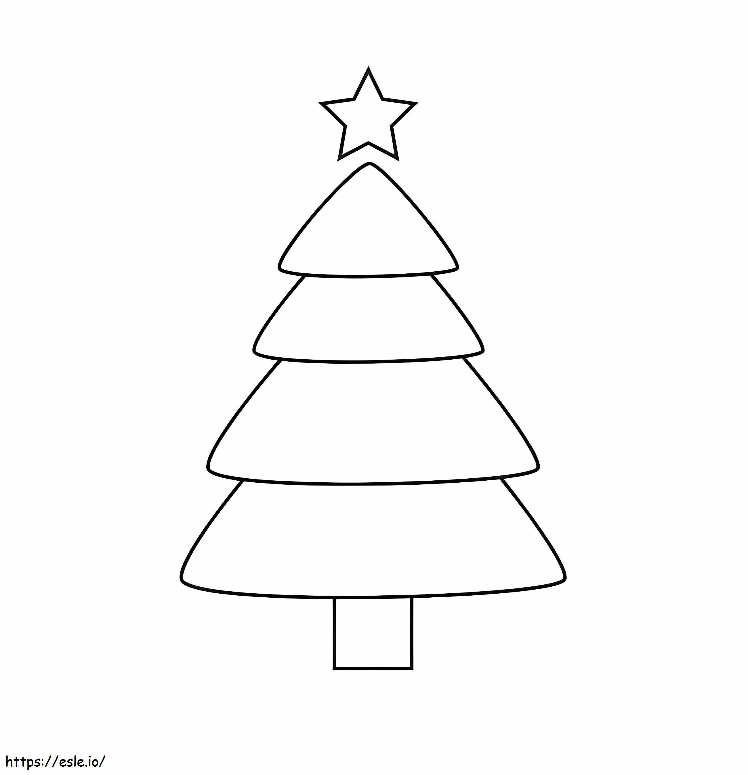 Süßer Weihnachtsbaum ausmalbilder