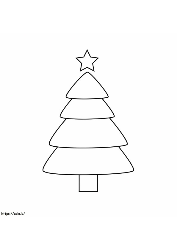 Süßer Weihnachtsbaum ausmalbilder