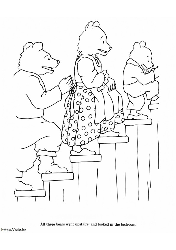 Three Bears Nursery Rhymes coloring page