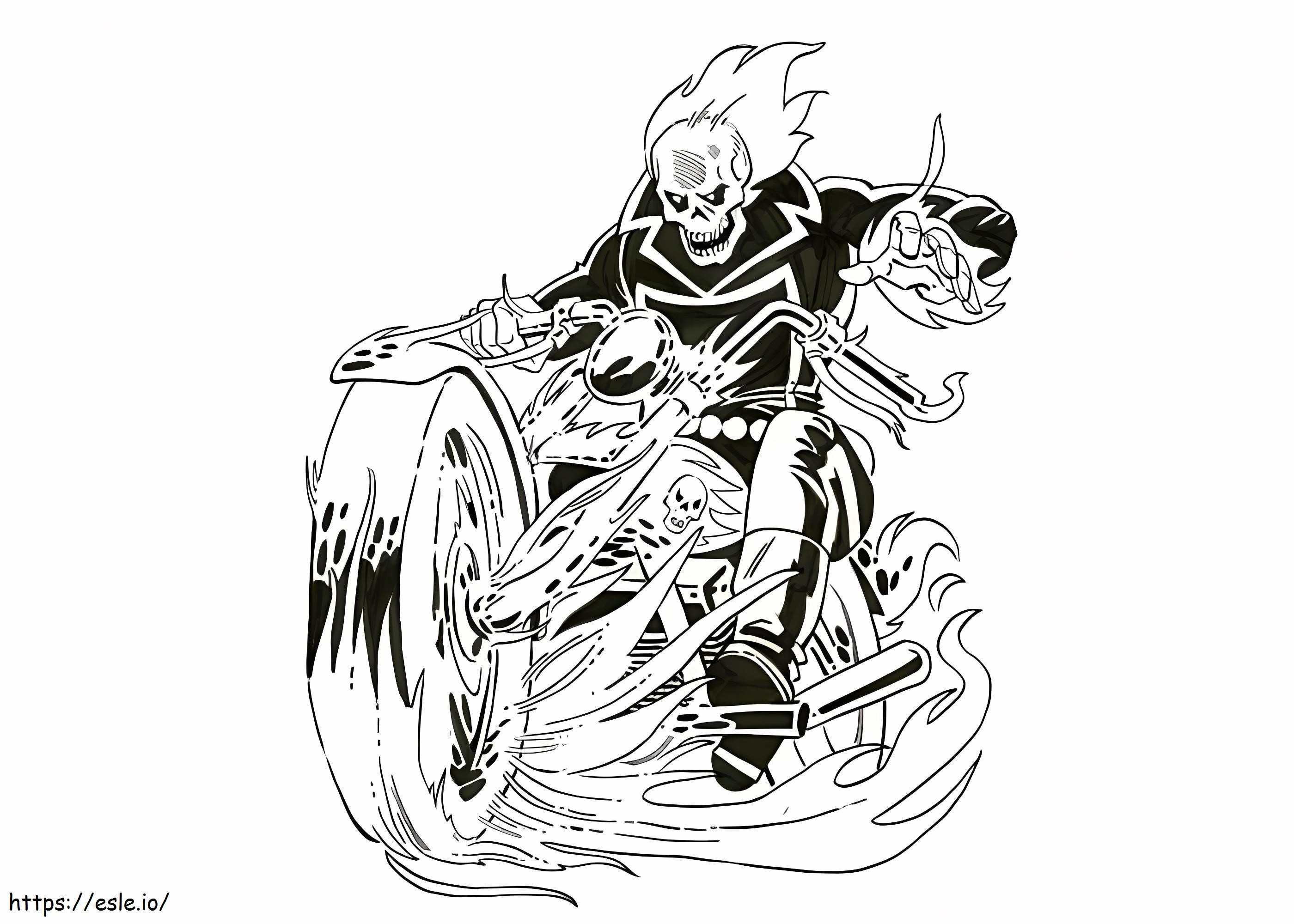 Motocicletta Ghost Rider da colorare