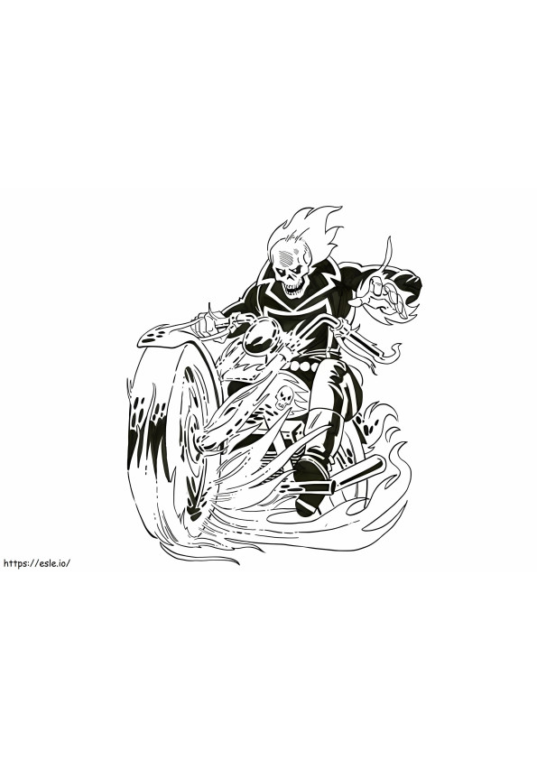 Ghost Rider Motorcycle coloring page