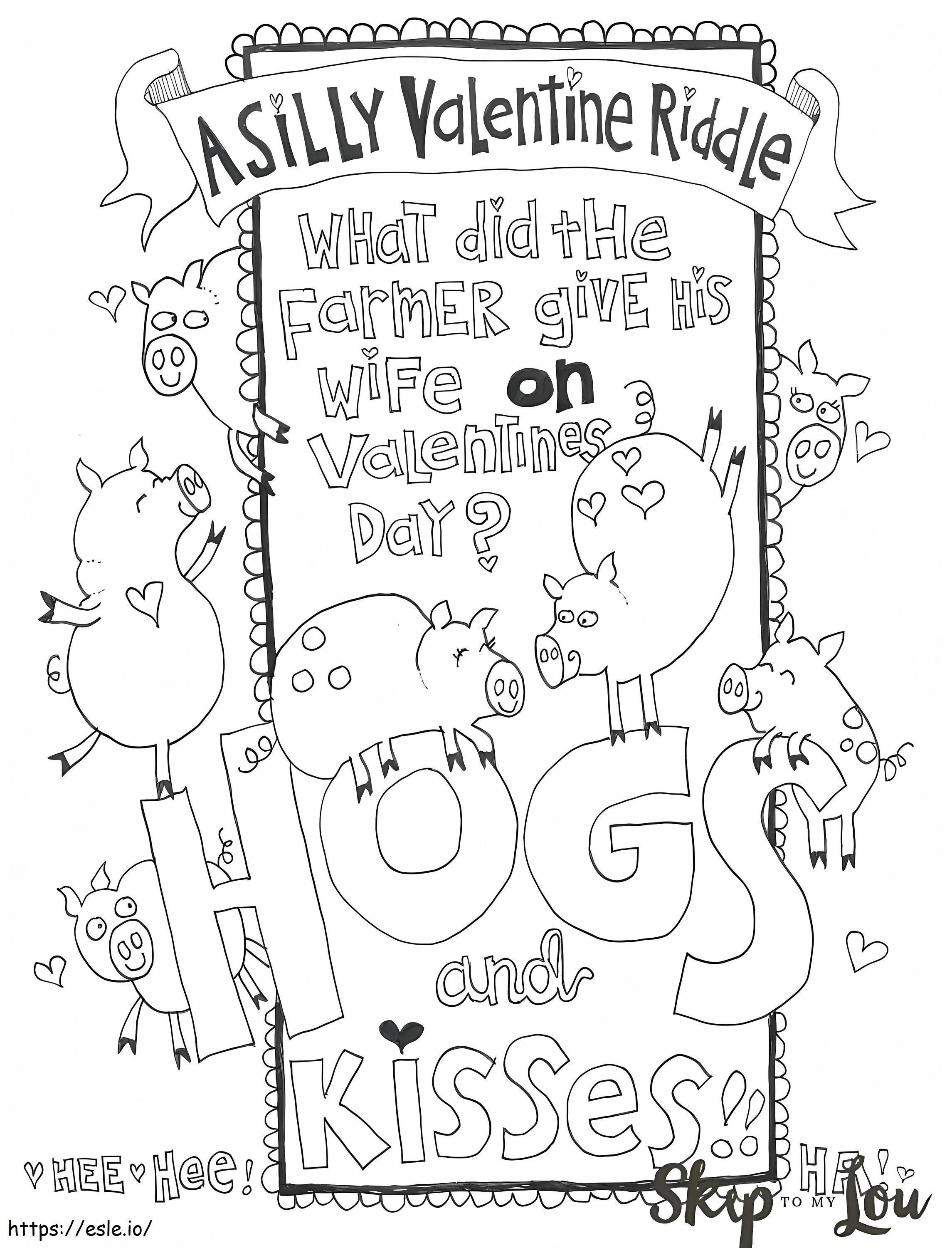 Happy Valentines Day 5 coloring page