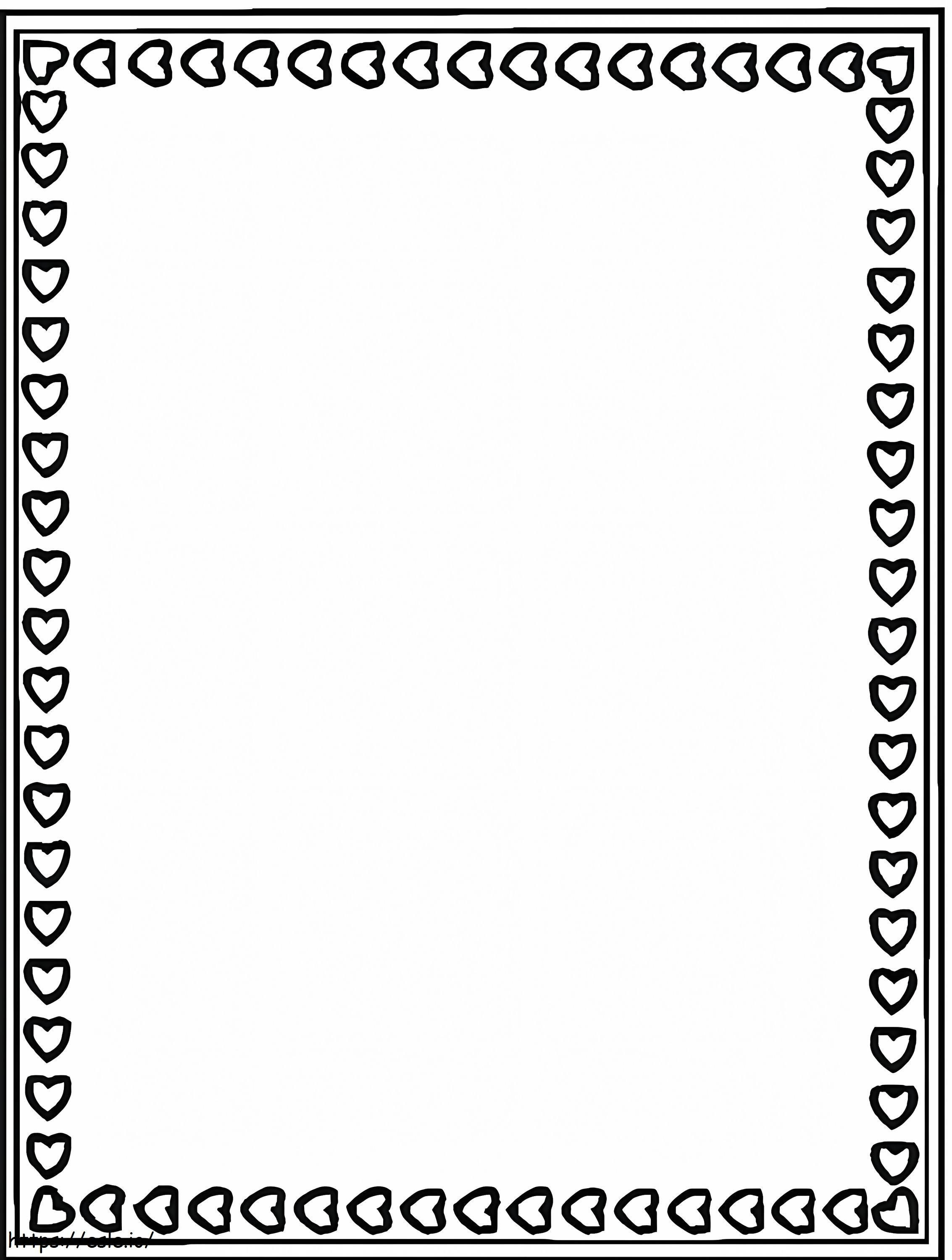 Easy Valentines Day Card coloring page