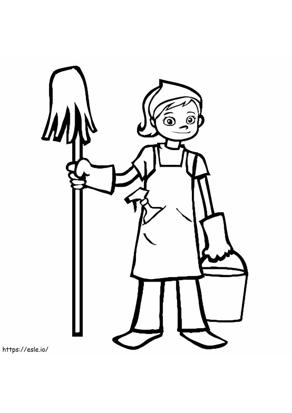 Maid 1 coloring page
