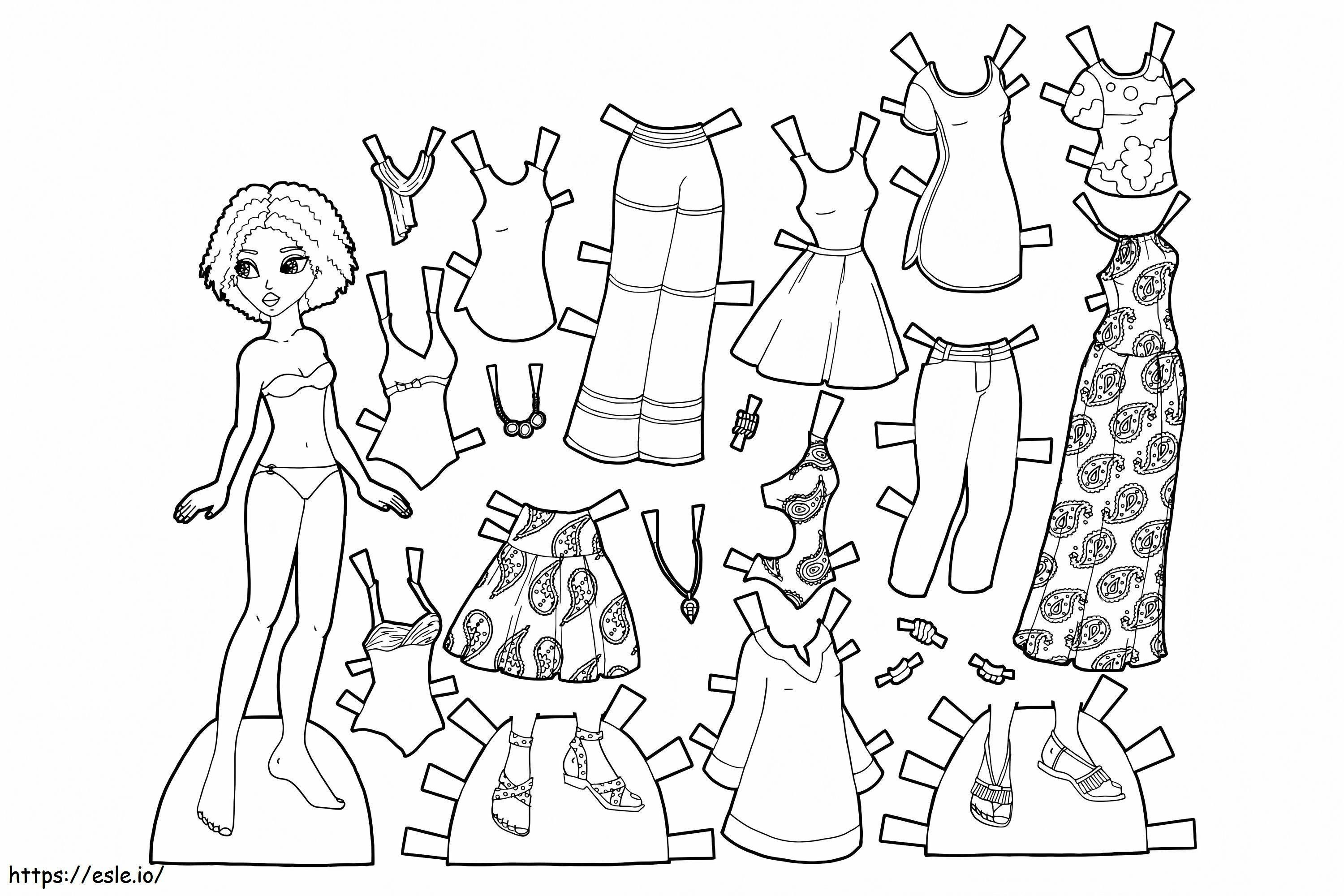 Paper Dolls 1 coloring page
