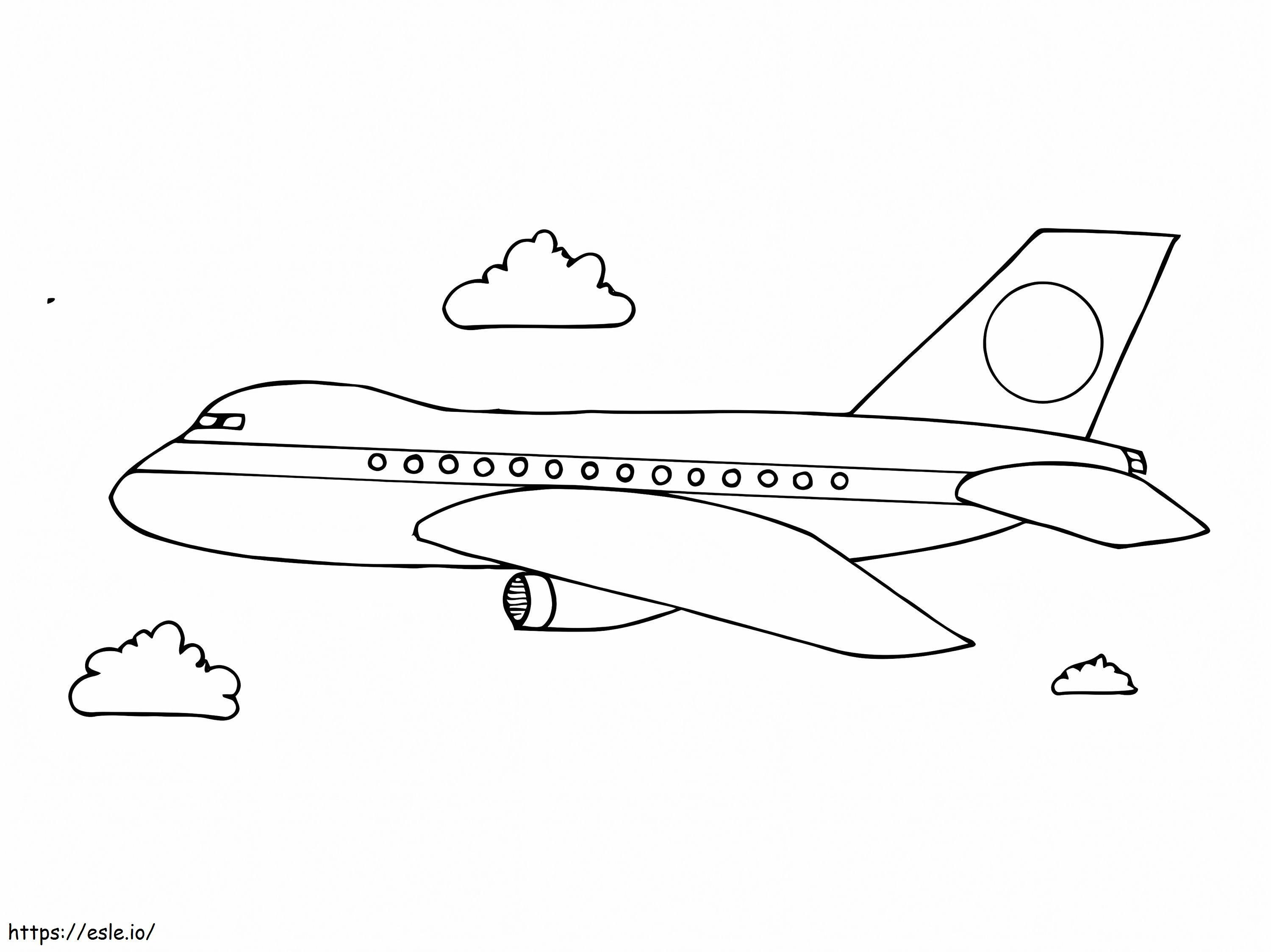 Aeroplane 4 coloring page