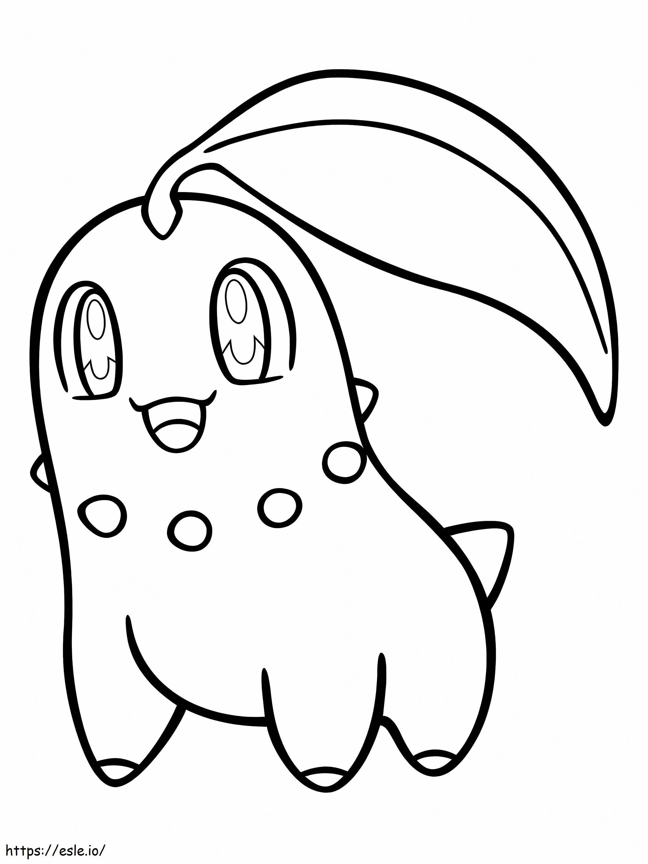 Adorable Chikorita Pokemon coloring page