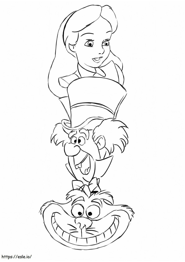 Alice In Wonderland For Children coloring page