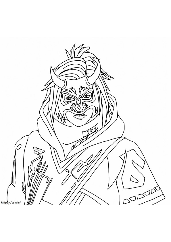 Street Devil Free Fire coloring page