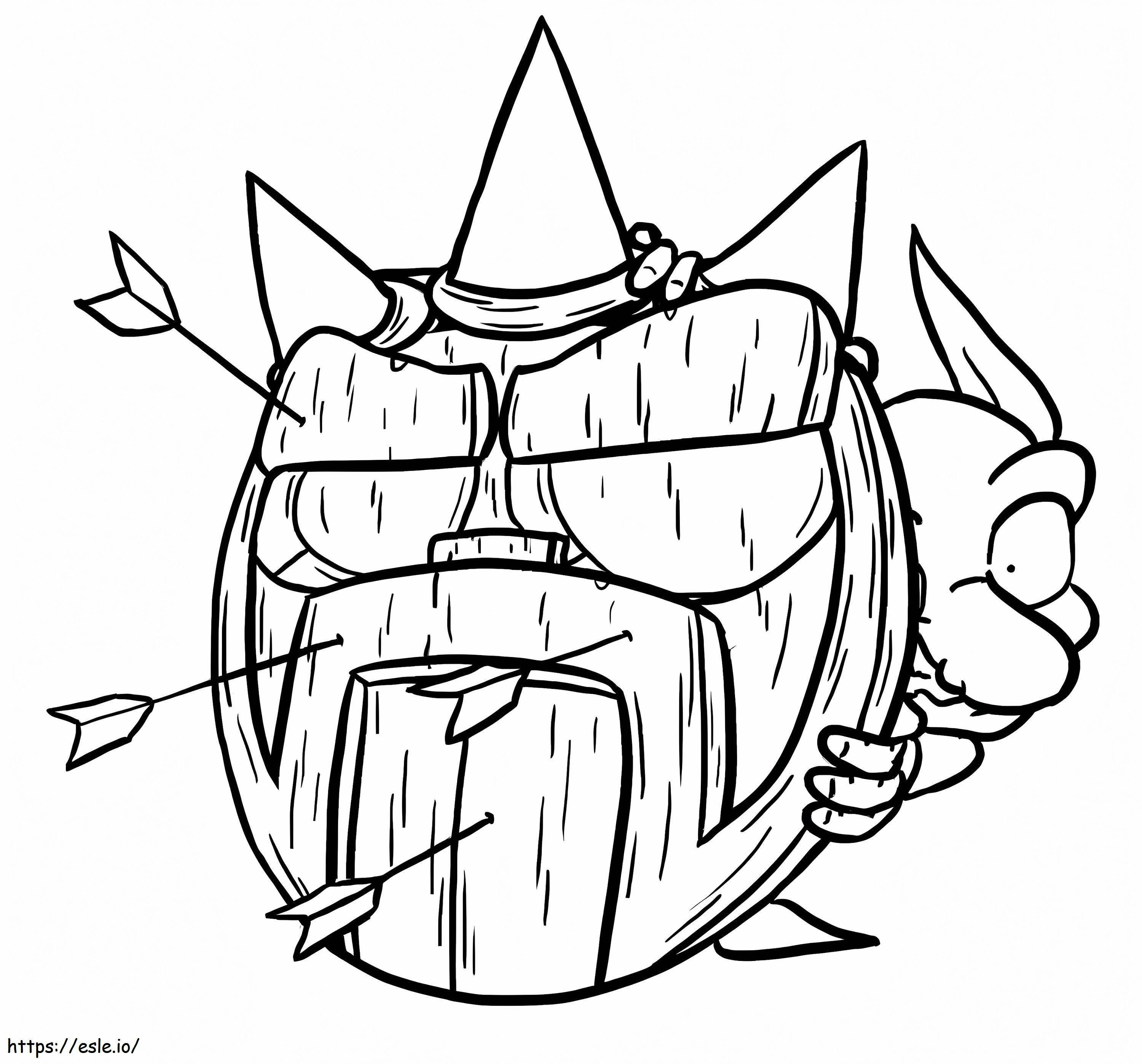 Goblin With Shield coloring page