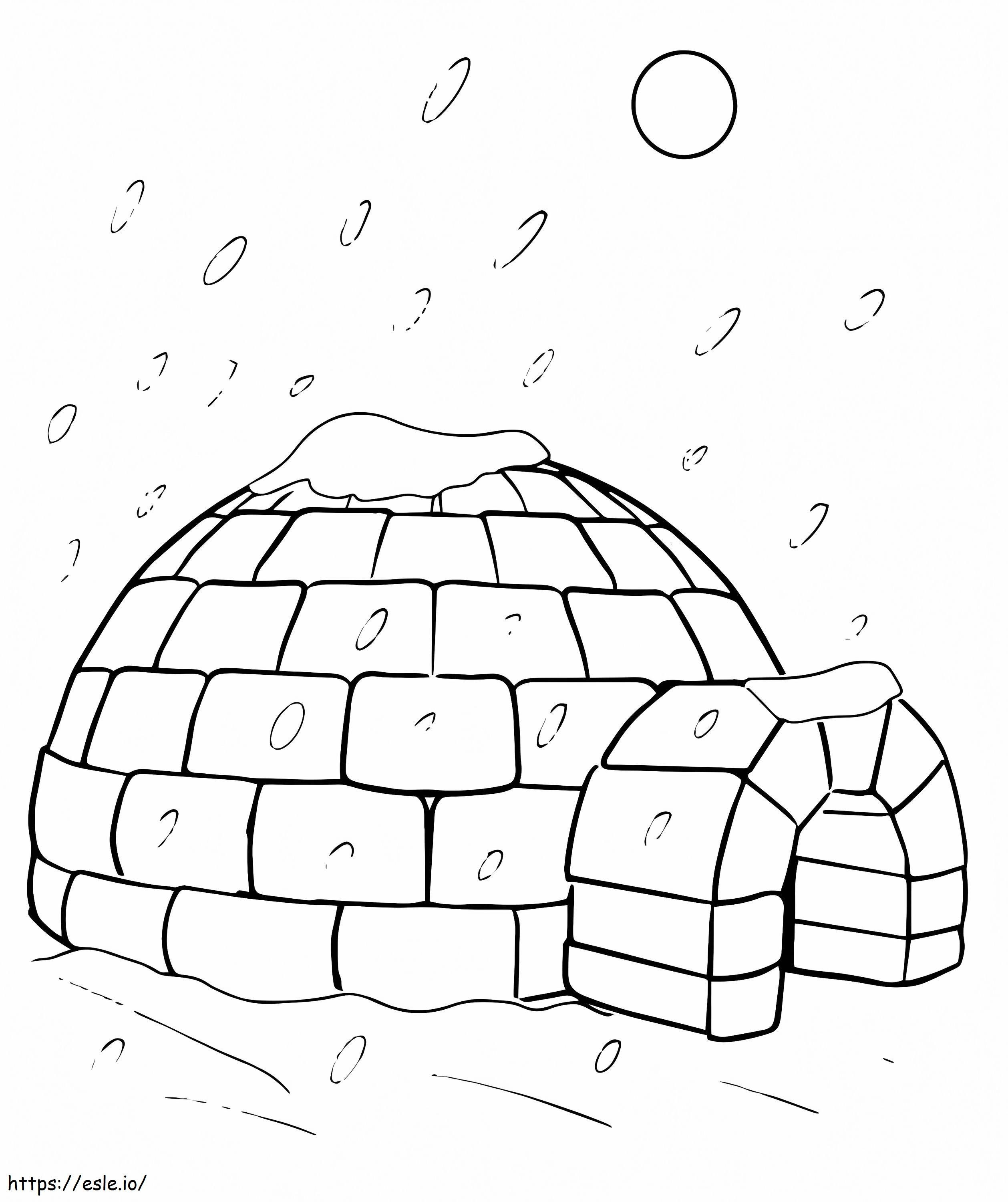 Igloo 1 coloring page