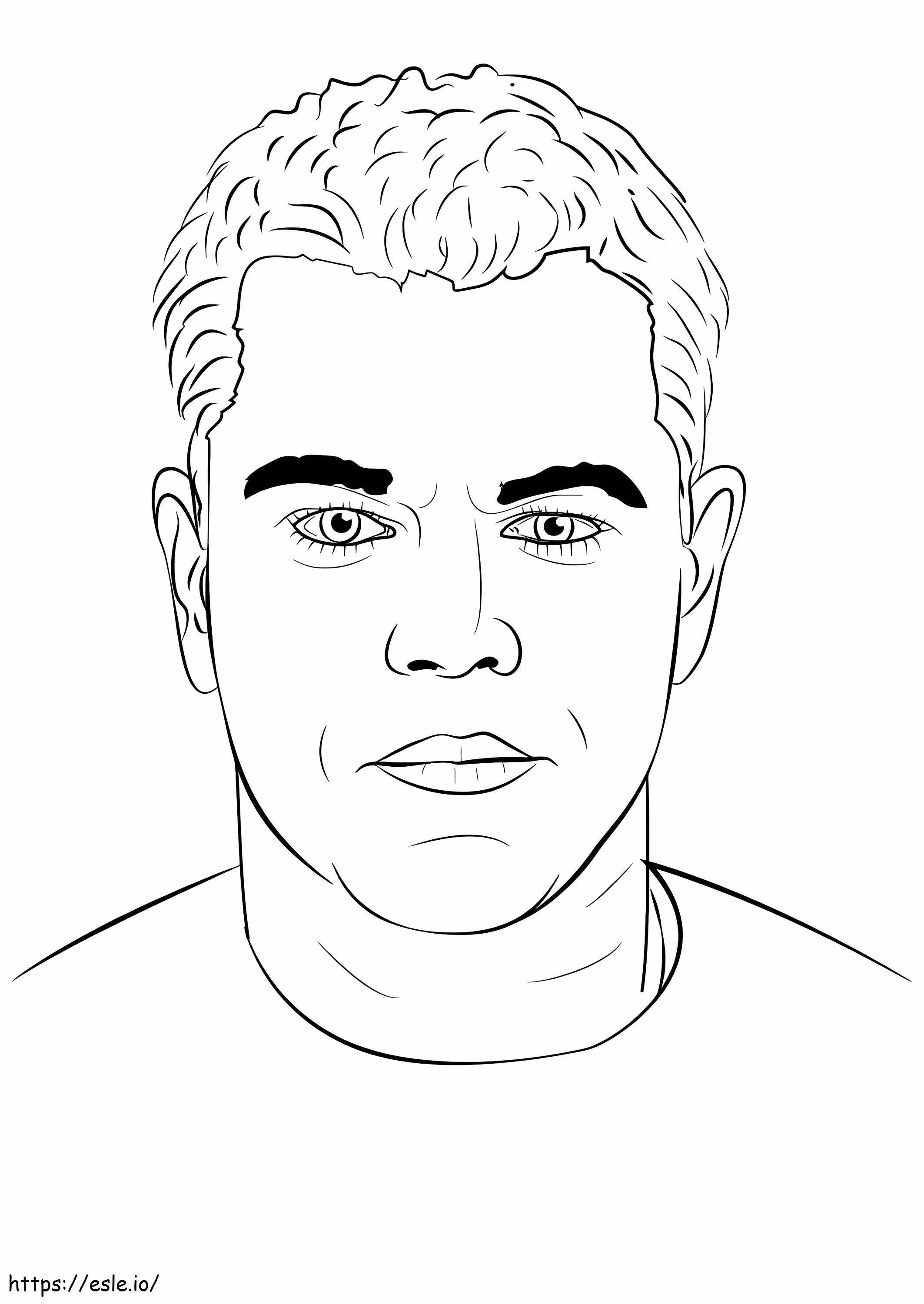 Matt Damon Face coloring page