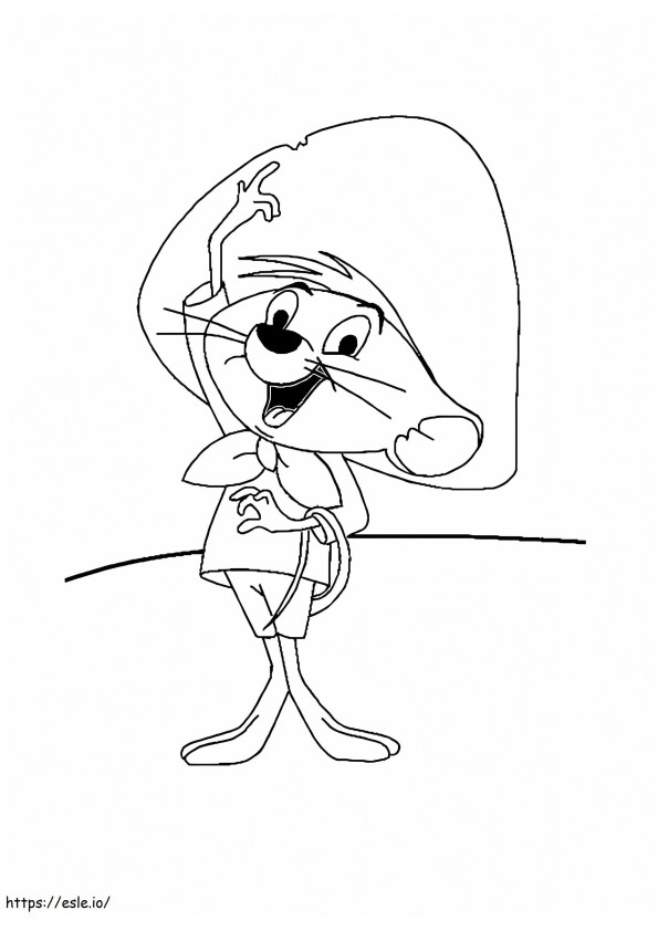 Print Speedy Gonzales coloring page