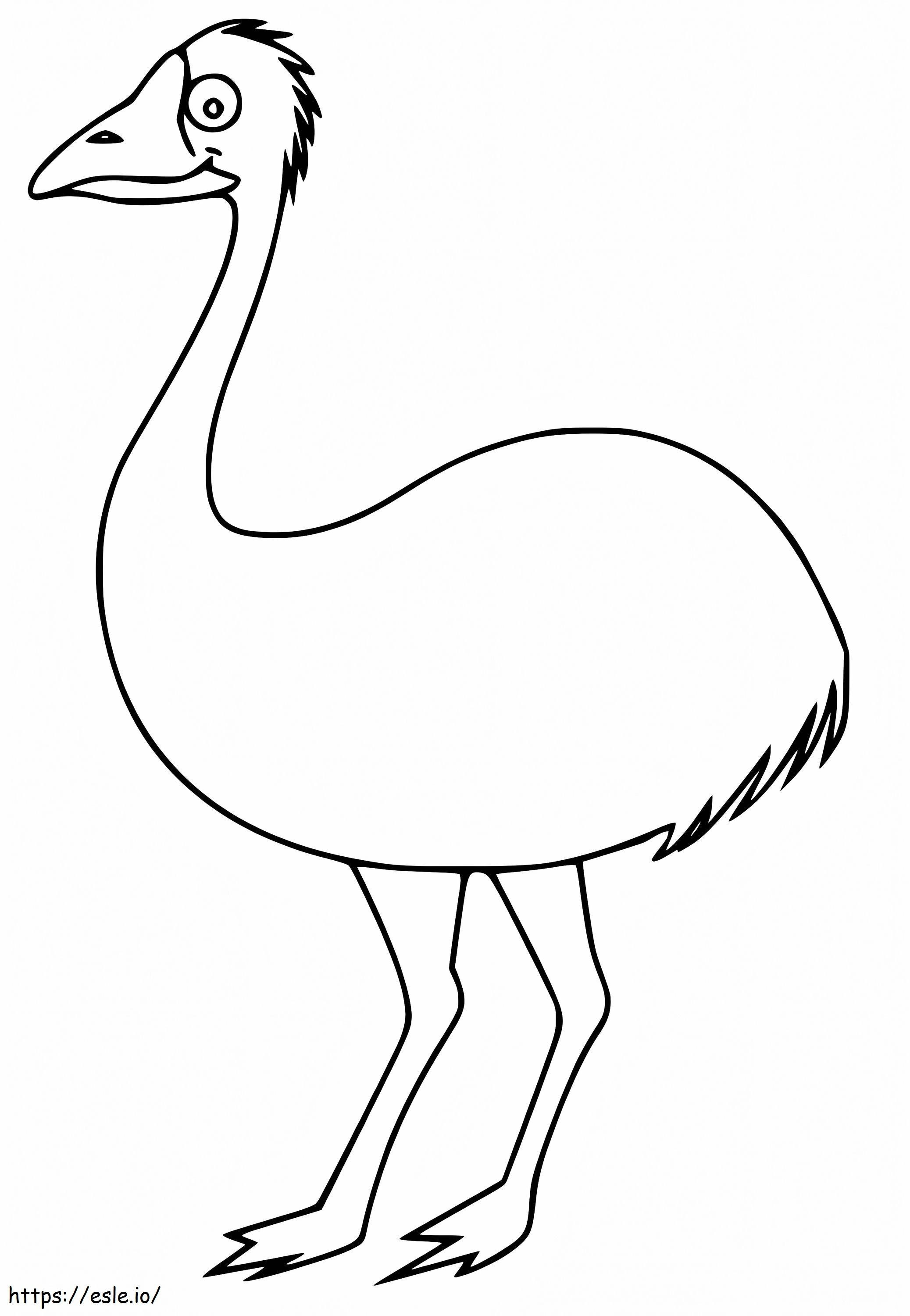 Zabawne Emu kolorowanka