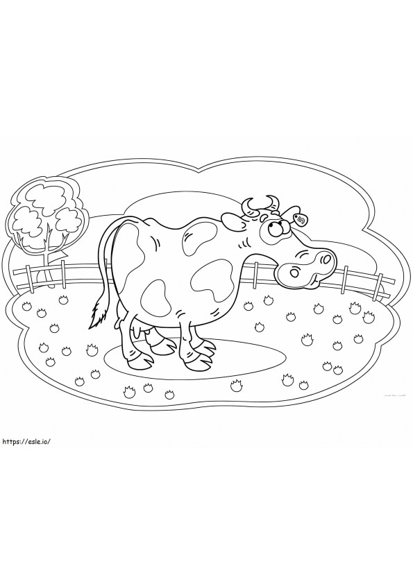 The Cow Looks Funny coloring page