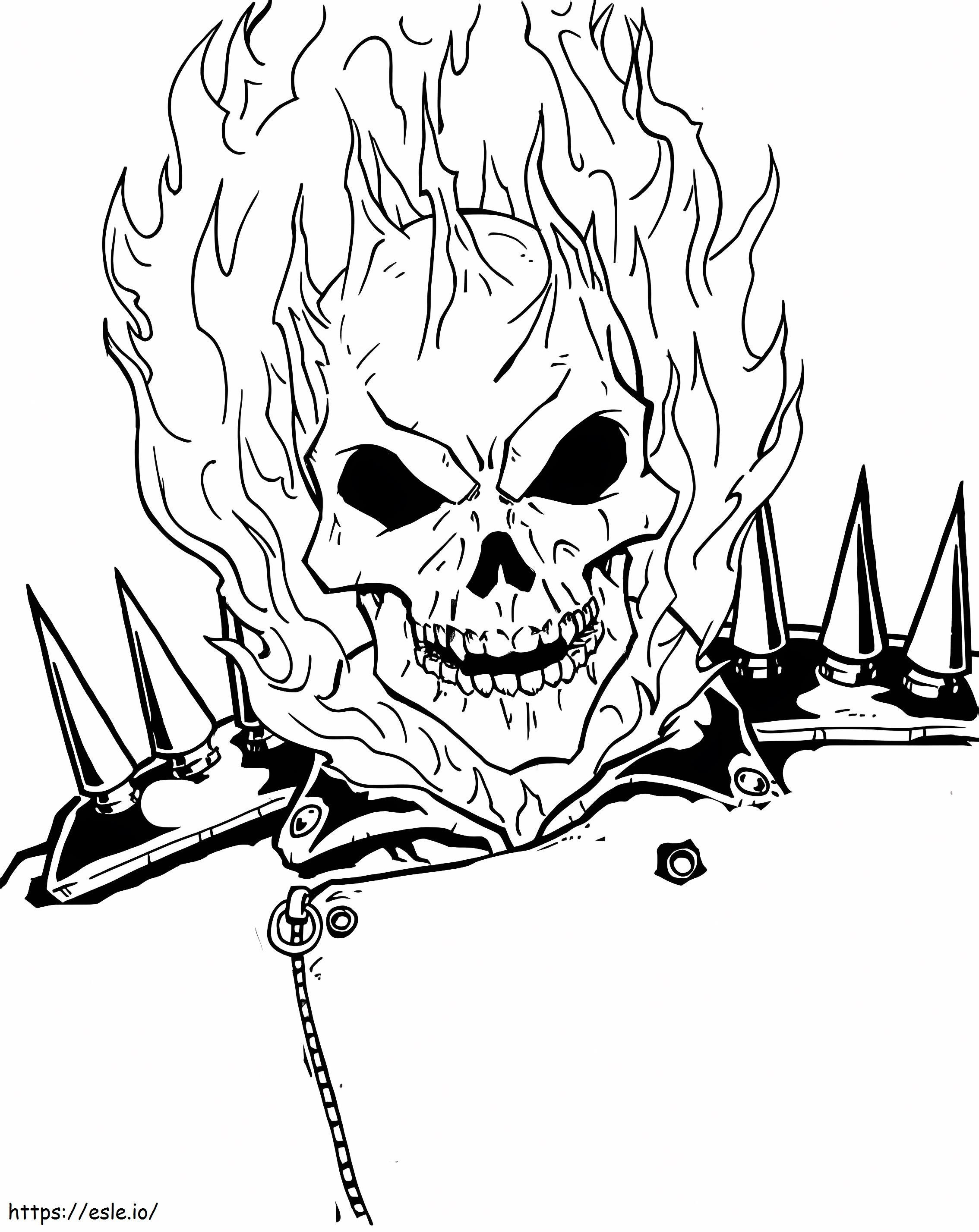 Ghost Riders Face coloring page