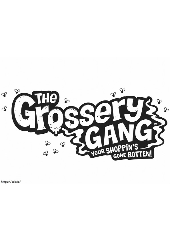 Logotipo de la pandilla Grossery para colorear