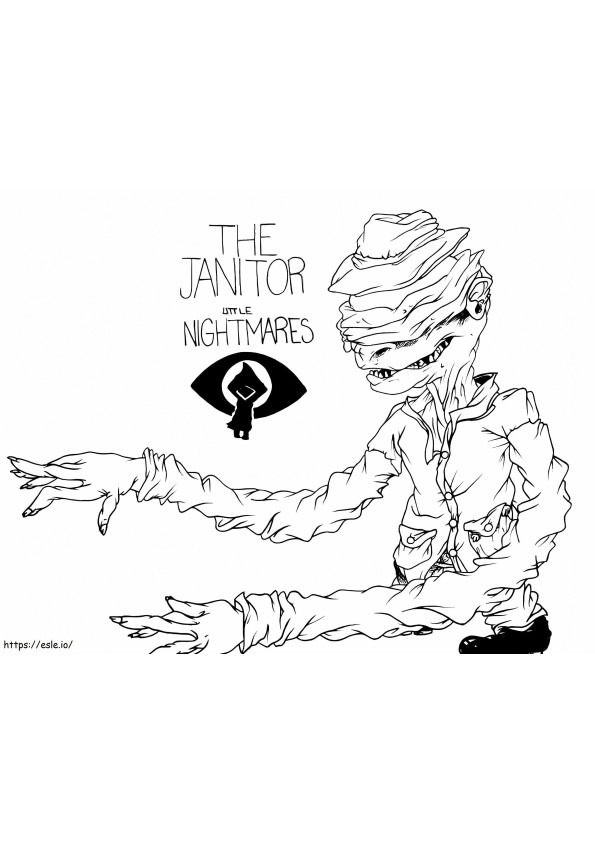 The Janitor Little Nightmares coloring page