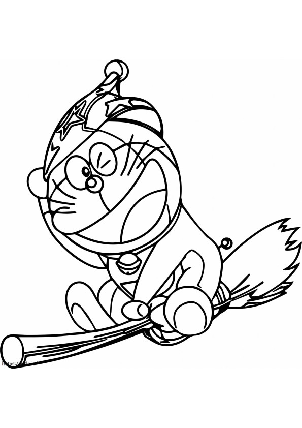 1531277765 Doraemon Flying A4 coloring page