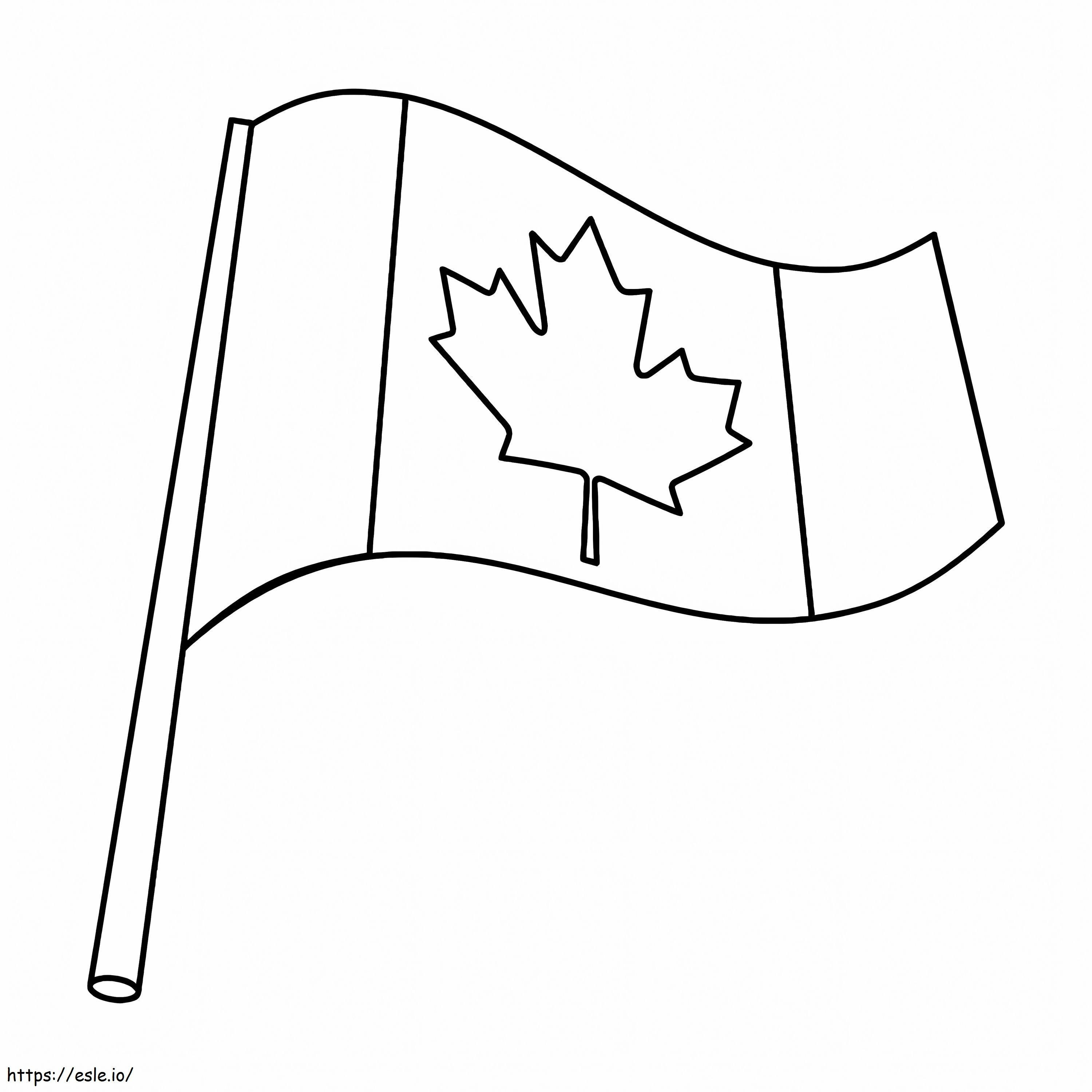 Steagul Canadei 6 de colorat