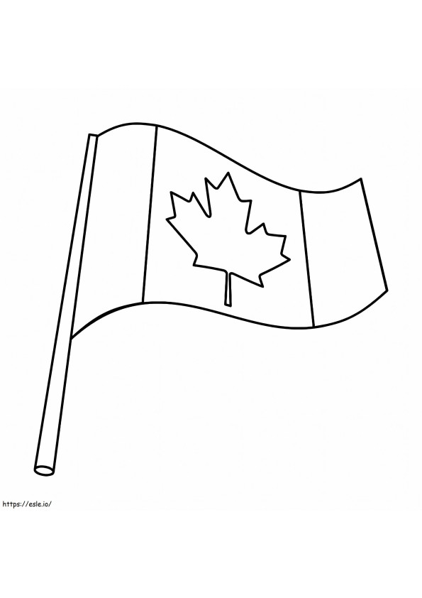 Vlag van Canada 6 kleurplaat