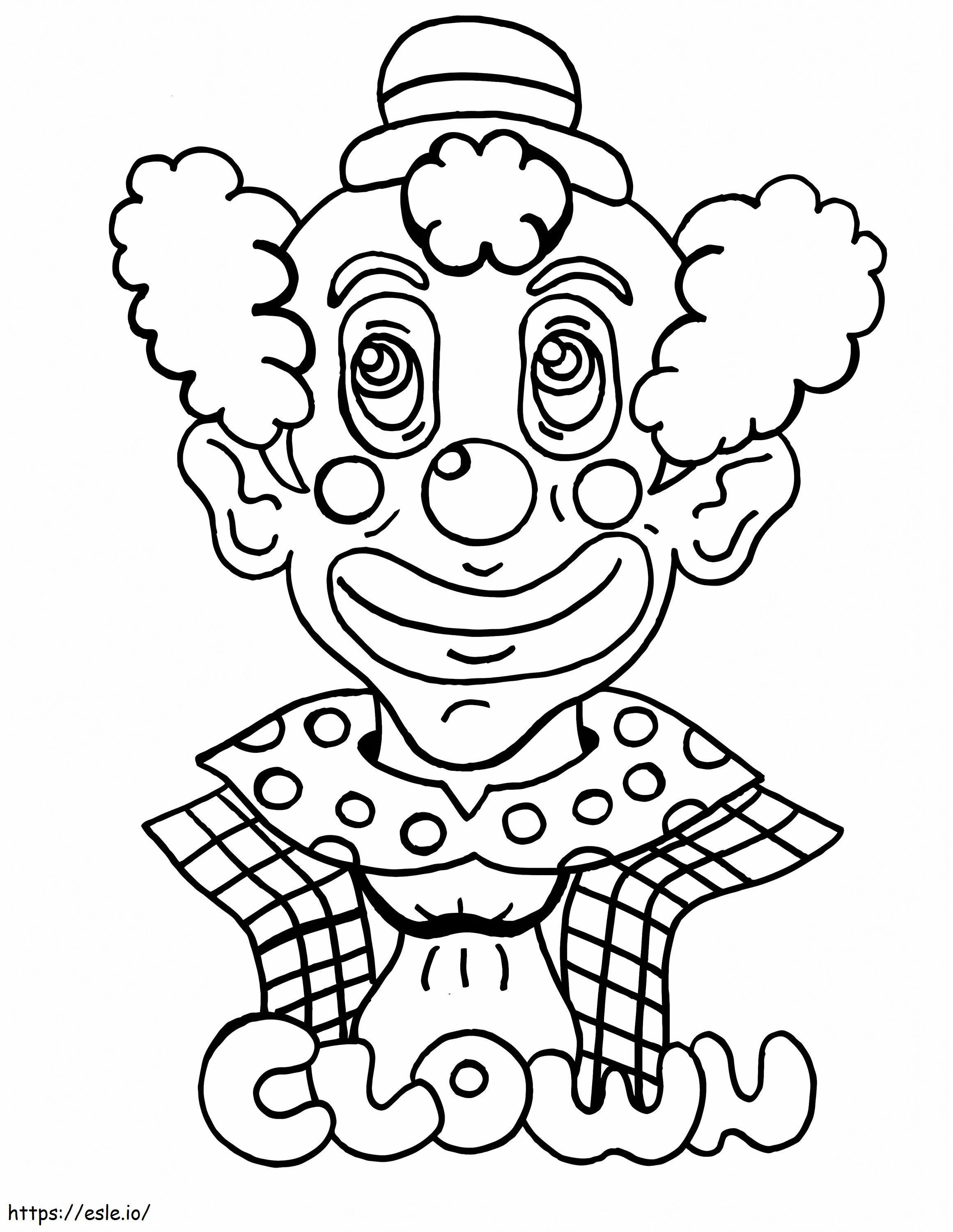 Coloriage Clown triste à imprimer dessin